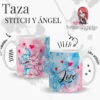 Taza de San Valentín “Stitch y Ángel”