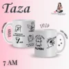 Me levanto a las 7am (1) Taza personalizada Flork 7AM meme levantarse a trabajar regalo personalizado Chile Natuartesanías