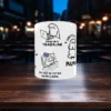 Me levanto a las 7am (3) Taza personalizada Flork 7AM meme levantarse a trabajar regalo personalizado Chile Natuartesanías