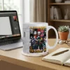 My Hero Academia (4) Taza de cerámica premium con diseño vibrante de My Hero Academia, presentada dentro de una elegante caja de regalo Natuartesanías.