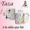 Taza a la niña que fui (0) Taza personalizada inspirada en la canción A La Niña Que Fui de Kany García con ilustraciones emocionales y diseño exclusivo.